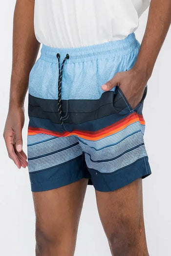 Blue stripes Swim Shorts WEIV