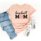 Baseball Mom With Ball | Short Sleeve Crew Neck Olive and Ivory Retail