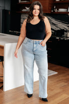 Brooke High Rise Control Top Vintage Wash Straight Jeans Ave Shops