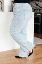 Brooke High Rise Control Top Vintage Wash Straight Jeans Ave Shops