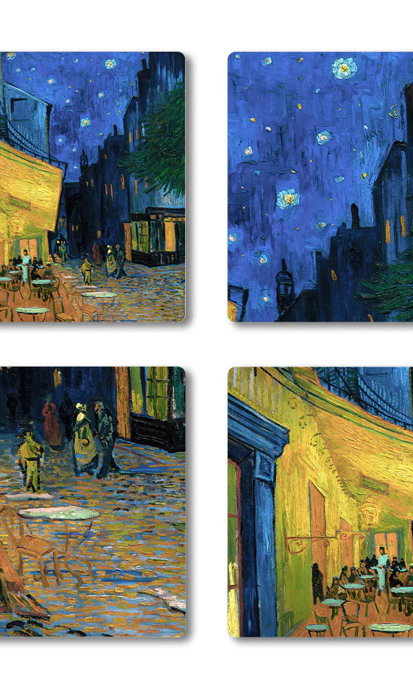 Accent By RainCaper Van Gogh Cafe Terrace at Night Ceramic Coasters Set of 4 Accent by RainCaper