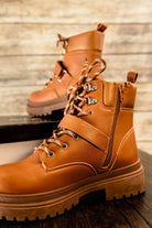 Pat Lace Up Bootie in Camel Bliss Dropship