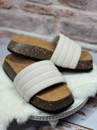 Chloe Chunky Slide in Beige Bliss Dropship