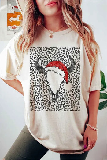 CATTLE CHRISTMAS GRAPHIC T-SHIRT ALPHIA