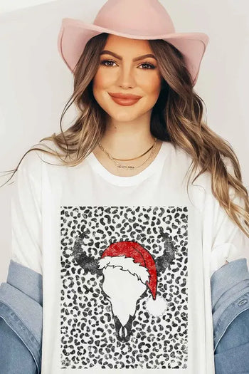 CATTLE CHRISTMAS T-SHIRT PLUS SIZE ALPHIA