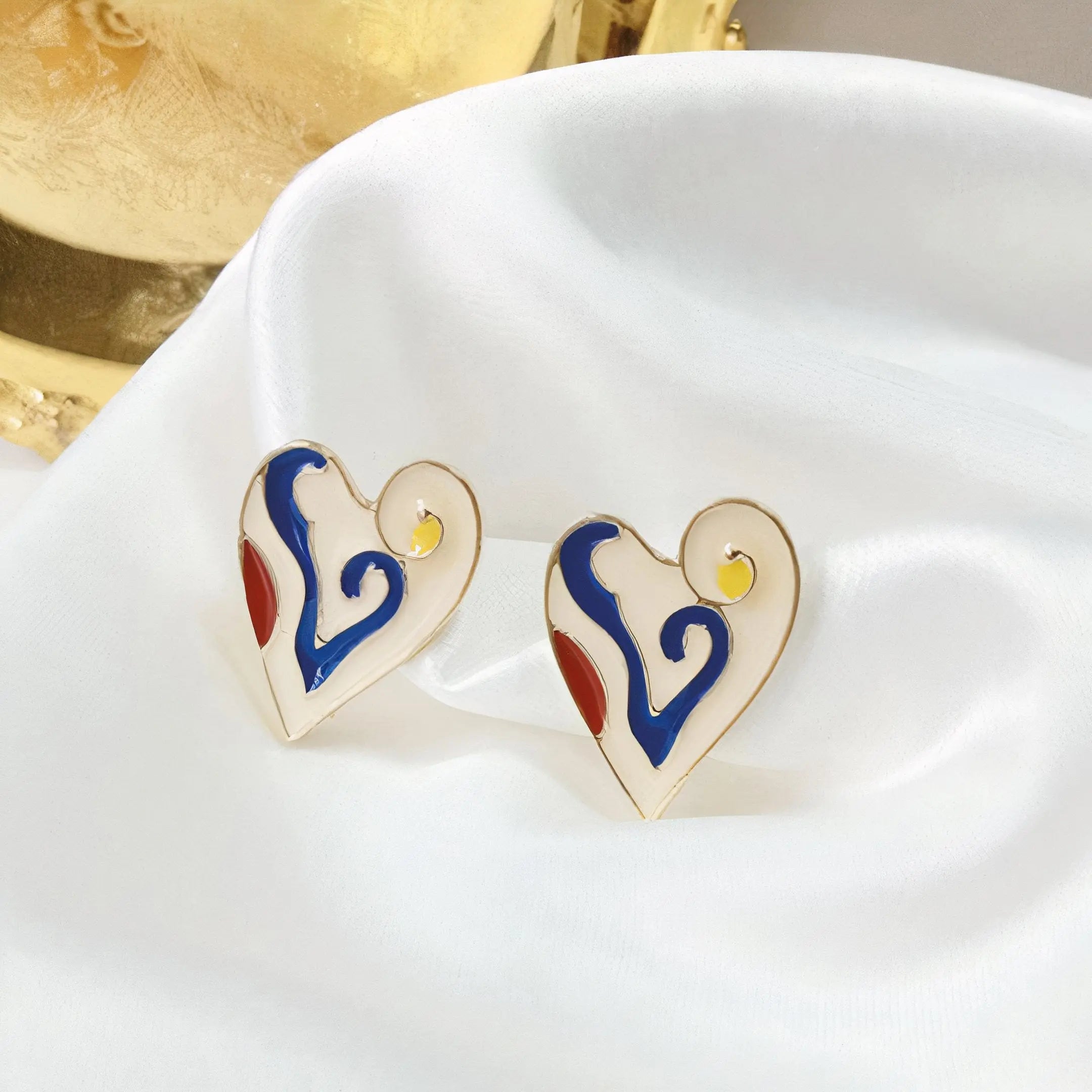 CB Heart Stud Earrings |   |  Casual Chic Boutique