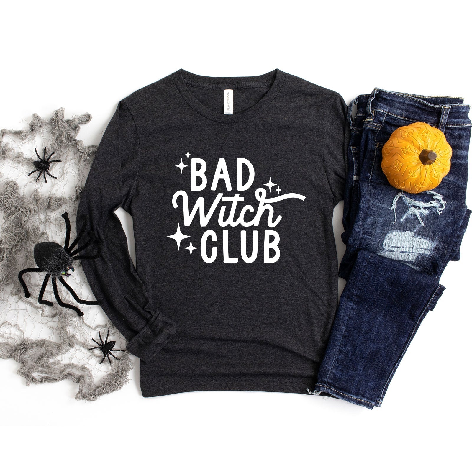 Bad Witch Club |  Long Sleeve Crew Neck Olive and Ivory Retail