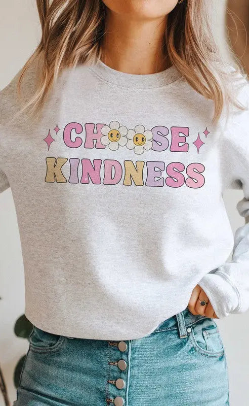 CHOOSE KINDNESS DAISY HAPPY FACES Graphic Crewneck BLUME AND CO.