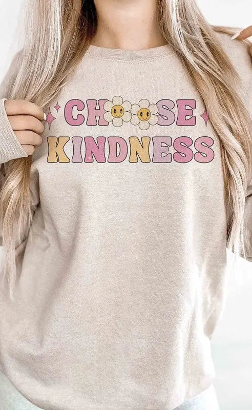 CHOOSE KINDNESS DAISY HAPPY FACES Graphic Crewneck BLUME AND CO.
