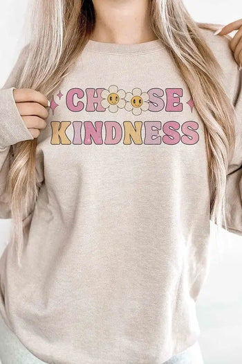 CHOOSE KINDNESS DAISY HAPPY FACES Graphic Crewneck BLUME AND CO.