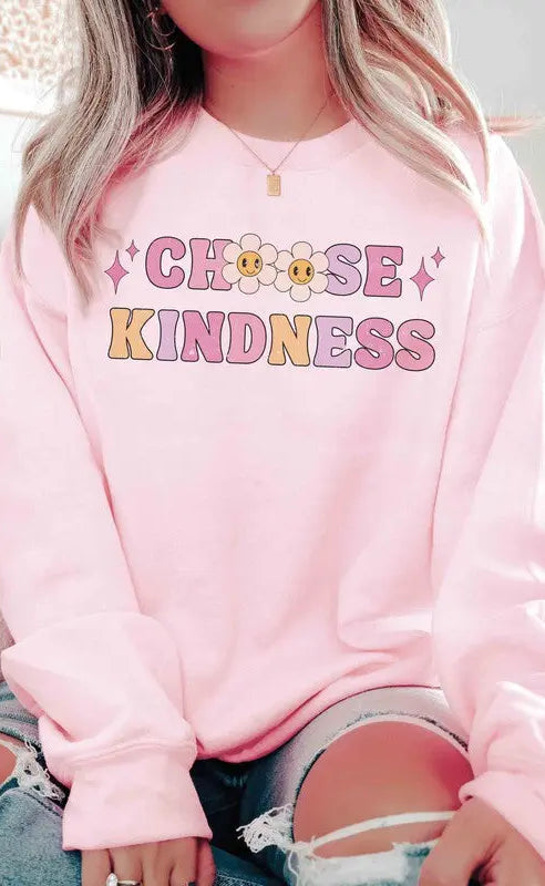 CHOOSE KINDNESS DAISY HAPPY FACES Graphic Crewneck BLUME AND CO.