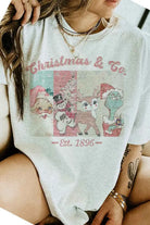 CHRISTMAS FACES GRAPHIC TEE ROSEMEAD LOS ANGELES CO