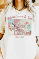 CHRISTMAS FACES GRAPHIC TEE ROSEMEAD LOS ANGELES CO