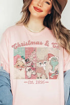 CHRISTMAS FACES GRAPHIC TEE ROSEMEAD LOS ANGELES CO