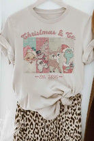 CHRISTMAS FACES GRAPHIC TEE ROSEMEAD LOS ANGELES CO