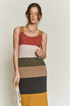 COLOR BLOCK CASUSAL DRESS Jade By Jane