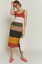 COLOR BLOCK CASUSAL DRESS Jade By Jane