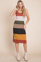 COLOR BLOCK CASUSAL DRESS Jade By Jane