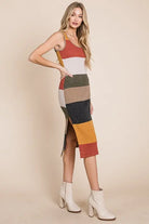 COLOR BLOCK CASUSAL DRESS Jade By Jane