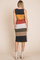 COLOR BLOCK CASUSAL DRESS Jade By Jane