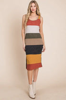 COLOR BLOCK CASUSAL DRESS Jade By Jane