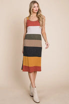 COLOR BLOCK CASUSAL DRESS Jade By Jane