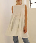 COTTON SLUB BABYDOLL TUNIC DRESS Fabina