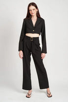 CROPPED JACKET WITH SHIRRED DETAIL Emory Park