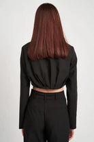 CROPPED JACKET WITH SHIRRED DETAIL Emory Park