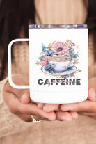 Caffeine Queen Floral Stainless Steel Travel Cup Cali Boutique