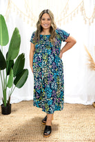 Cascading Floral - Midi Dress Boutique Simplified