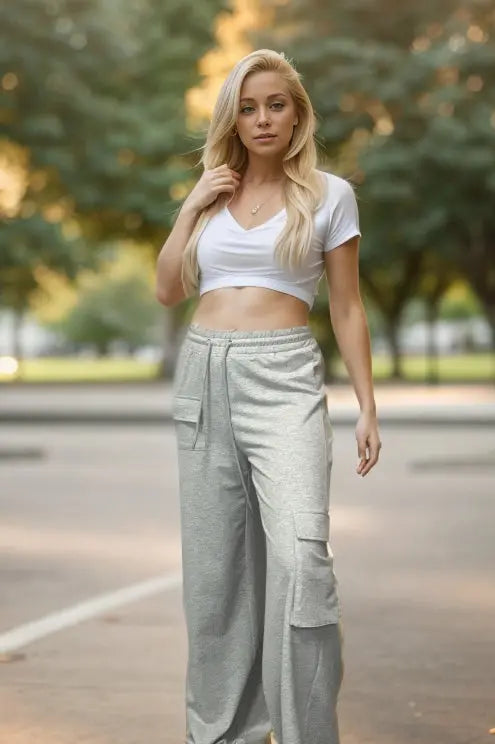 Casual Trend - Knit Cargo Pants Boutique Simplified