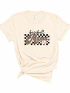 Checkered Baseball Mama Tee Ocean and 7th