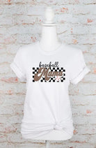 Checkered Baseball Mama Tee Ocean and 7th