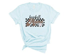 Checkered Baseball Mama Tee Ocean and 7th