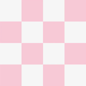 ‘Checkmate’ Checkered Wallpaper in Pink Candy Sorbet Dreams