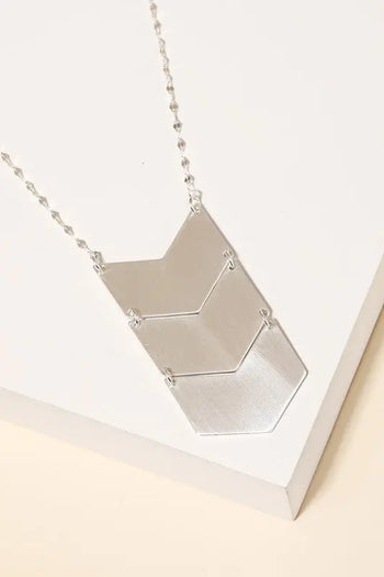 Chevron Pendant Necklace Accessories Boutique Simplified