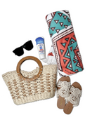 Circular Beach Towel - Aztec Accessories Boutique Simplified