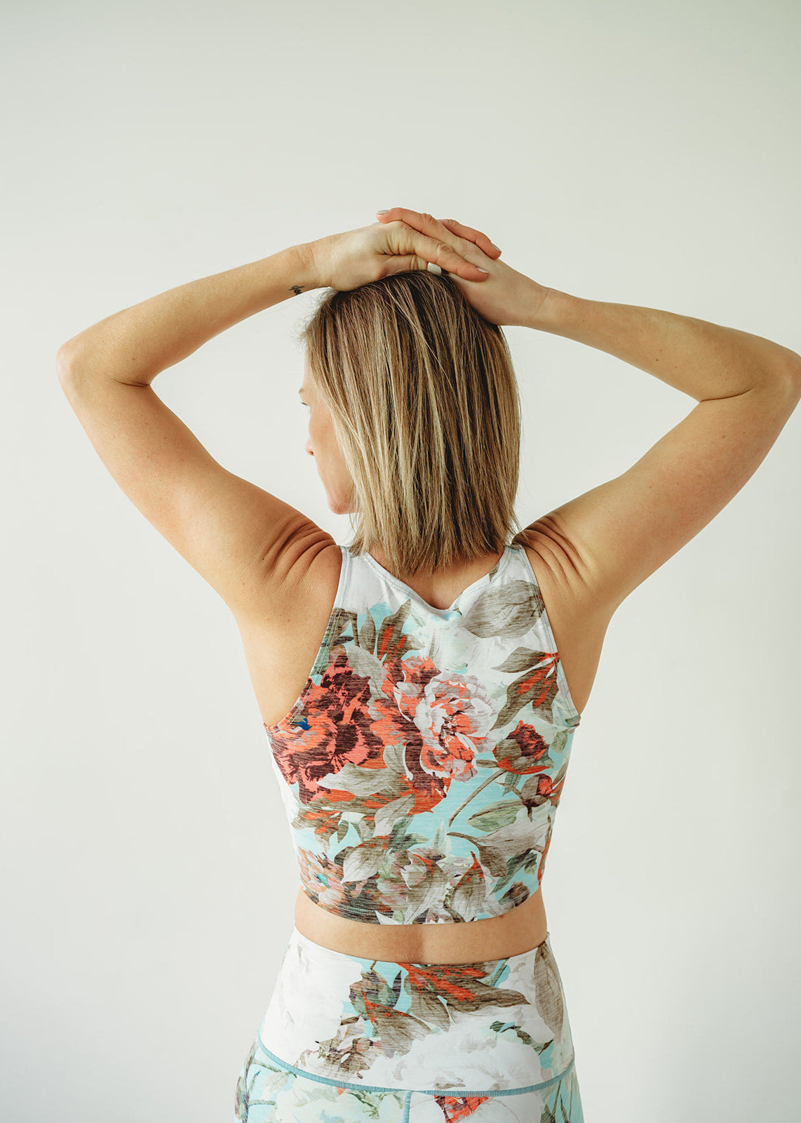 Teal Floral Crop Top *FINAL SALE* Colorado Threads Clothing