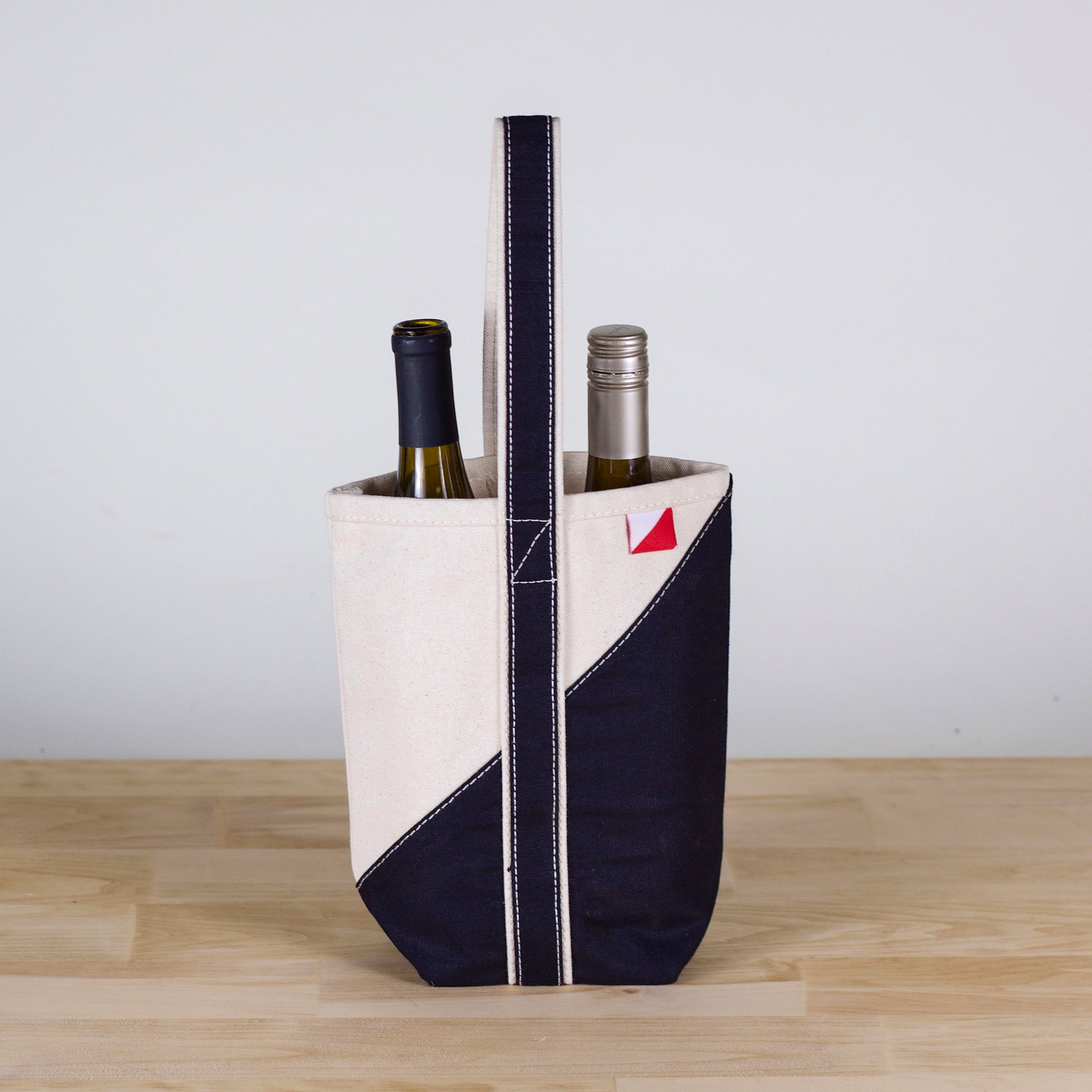 Contemporary Double Wine Tote by ShoreBags