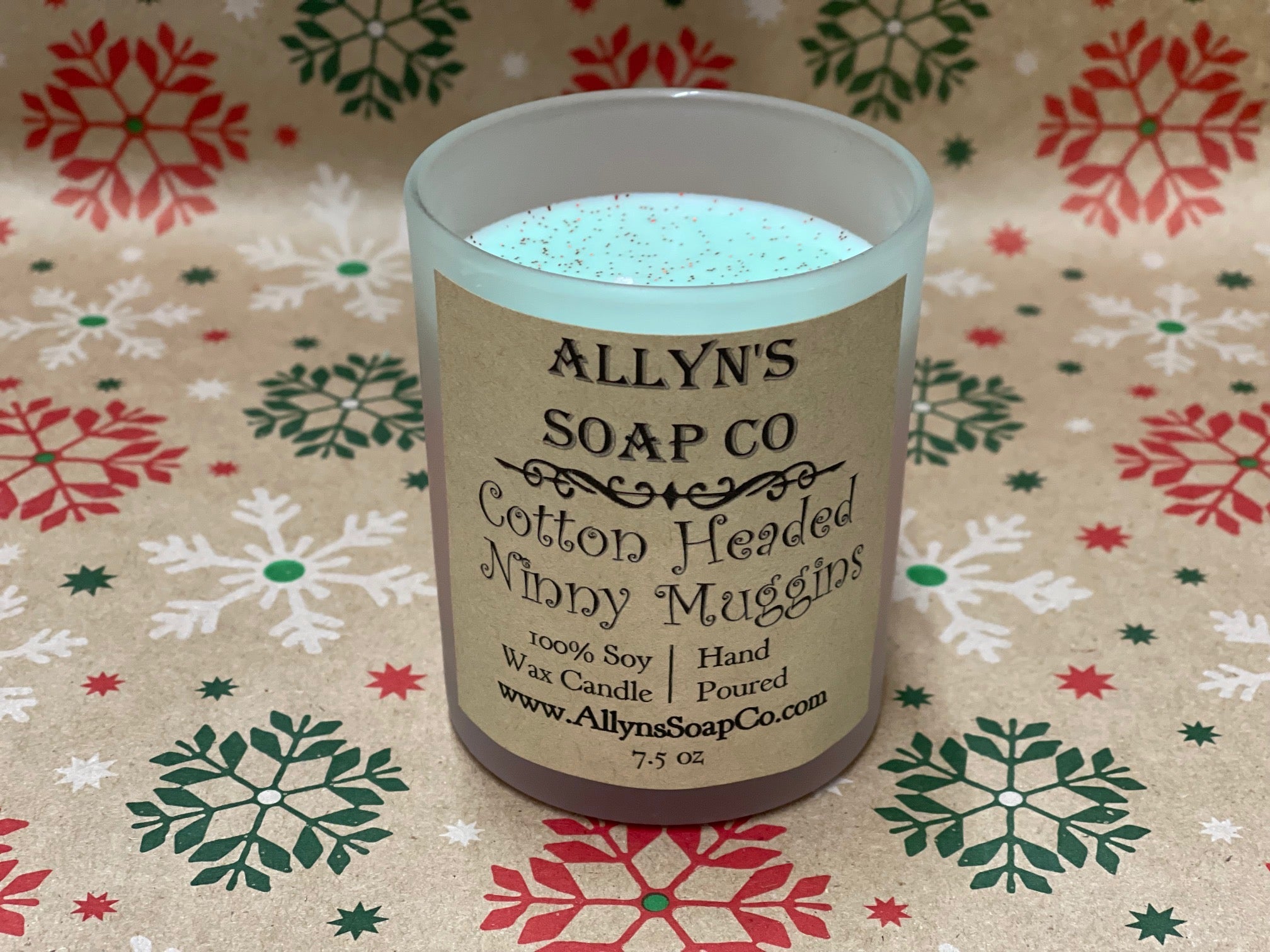 Cotton Headed Ninny Muggins Soy wax Candle Allyn's Soap Co