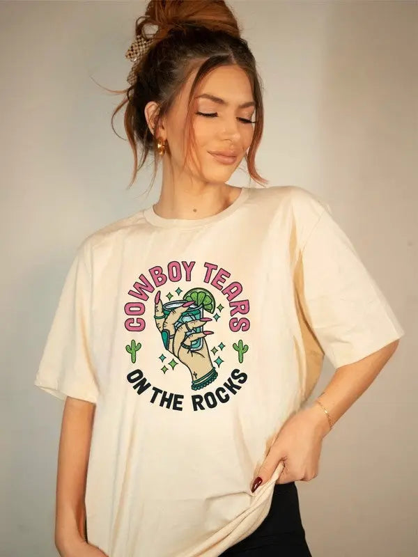 Cowboy Tears on the Rocks Graphic Tee Ocean and 7th