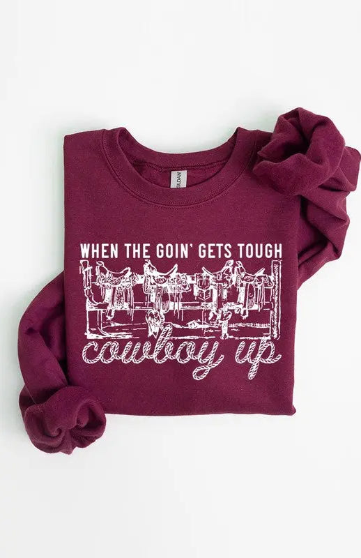 Cowboys Western Saddle Graphic Fleece Sweatshirts Color Bear