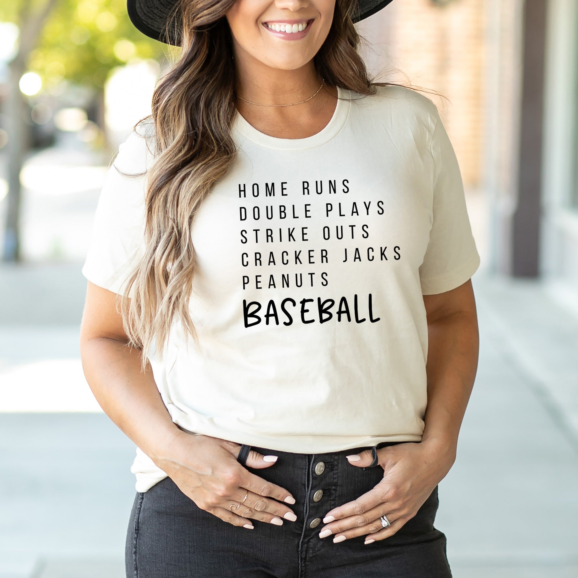 Baseball Words | Short Sleeve Crew Neck Olive and Ivory Retail