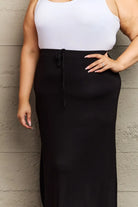 Culture Code For The Day Full Size Flare Maxi Skirt in Black Trendsi