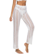 Cutout Drawstring High Waist Swim Pants Trendsi