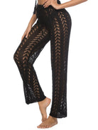 Cutout Drawstring High Waist Swim Pants Trendsi