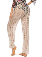 Cutout Drawstring High Waist Swim Pants Trendsi