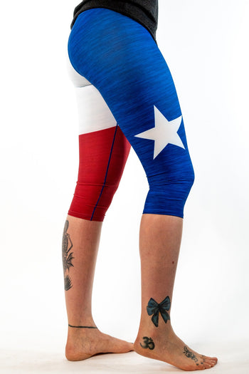 Texas Flag Capris  *FINAL SALE* Colorado Threads Clothing