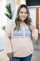 Digital Vibing Taupe Hoodie Boutique Simplified